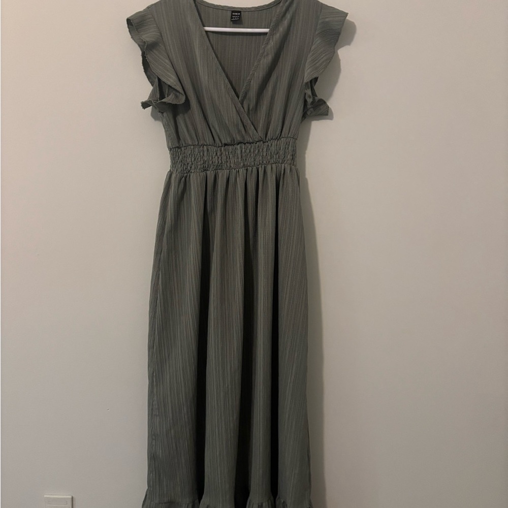 SHEIN Sage Green Midi Dress